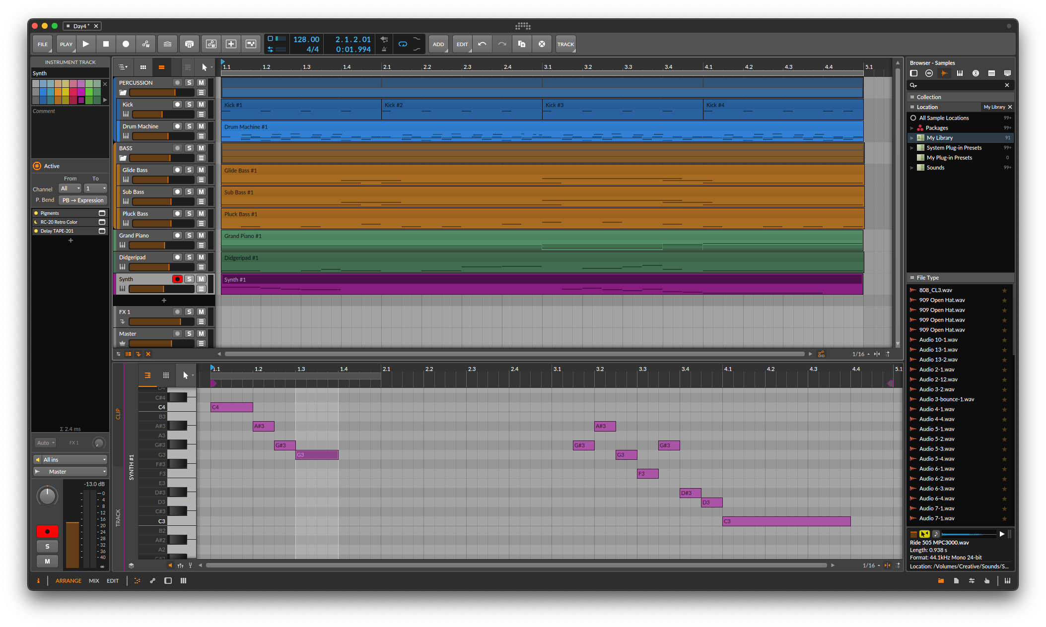 Bitwig Day 4 - Synth
